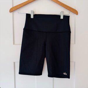 Alo Yoga Black 7" High Waist Biker Short XS